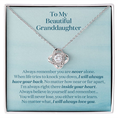 Right there Inside Your Heart - Gift for Granddaughter - Necklace