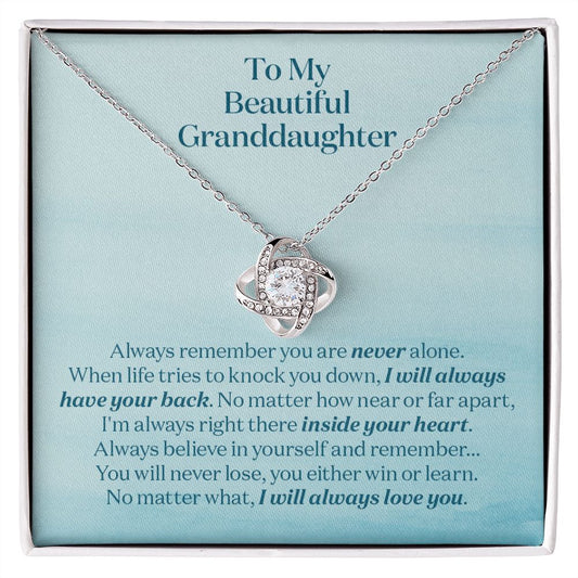 Right there Inside Your Heart - Gift for Granddaughter - Necklace