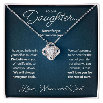 We Will Always Have Your Back - Gift from Parents to Daughter