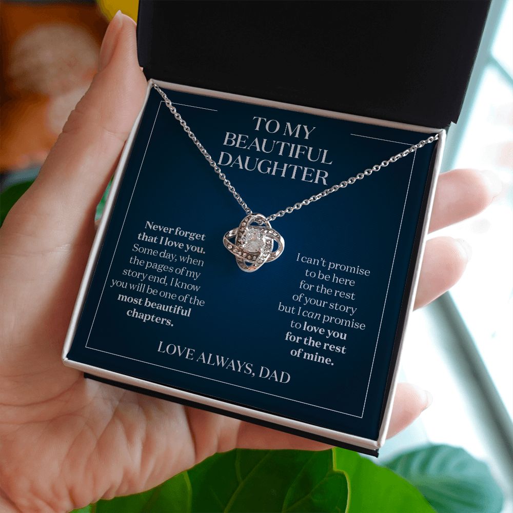 My Daughter The Most Beautiful Chapter - Gift for Daughter From Dad - Necklace
