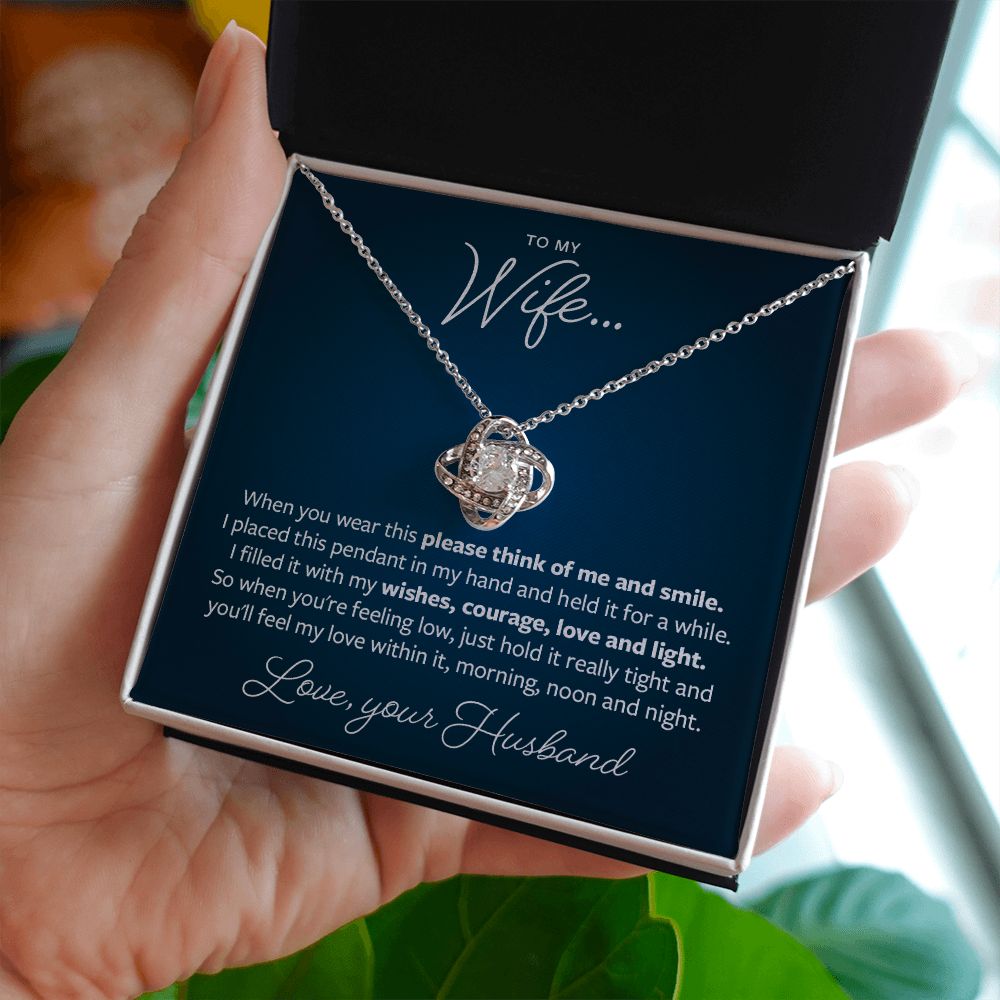 Please think of me and smile - Gift for Wife from Husband