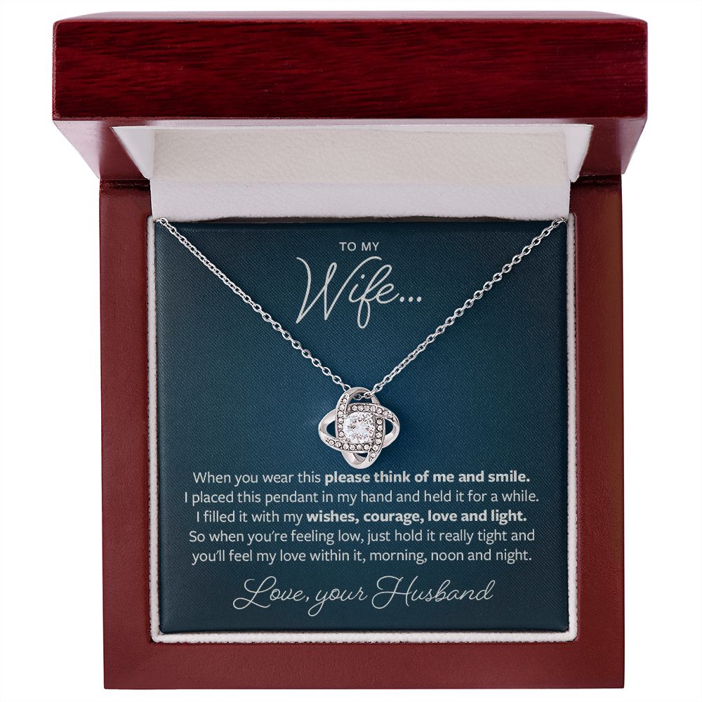 Please think of me and smile - Gift for Wife from Husband