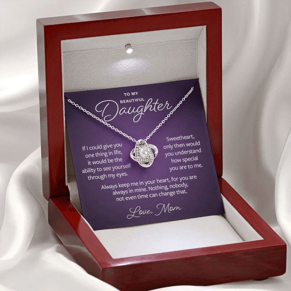 Gift for Daughter from Mother - Always in my heart necklace