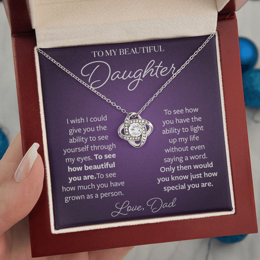 Gift for Daughter from Dad - See Yourself Through My Eyes Necklace