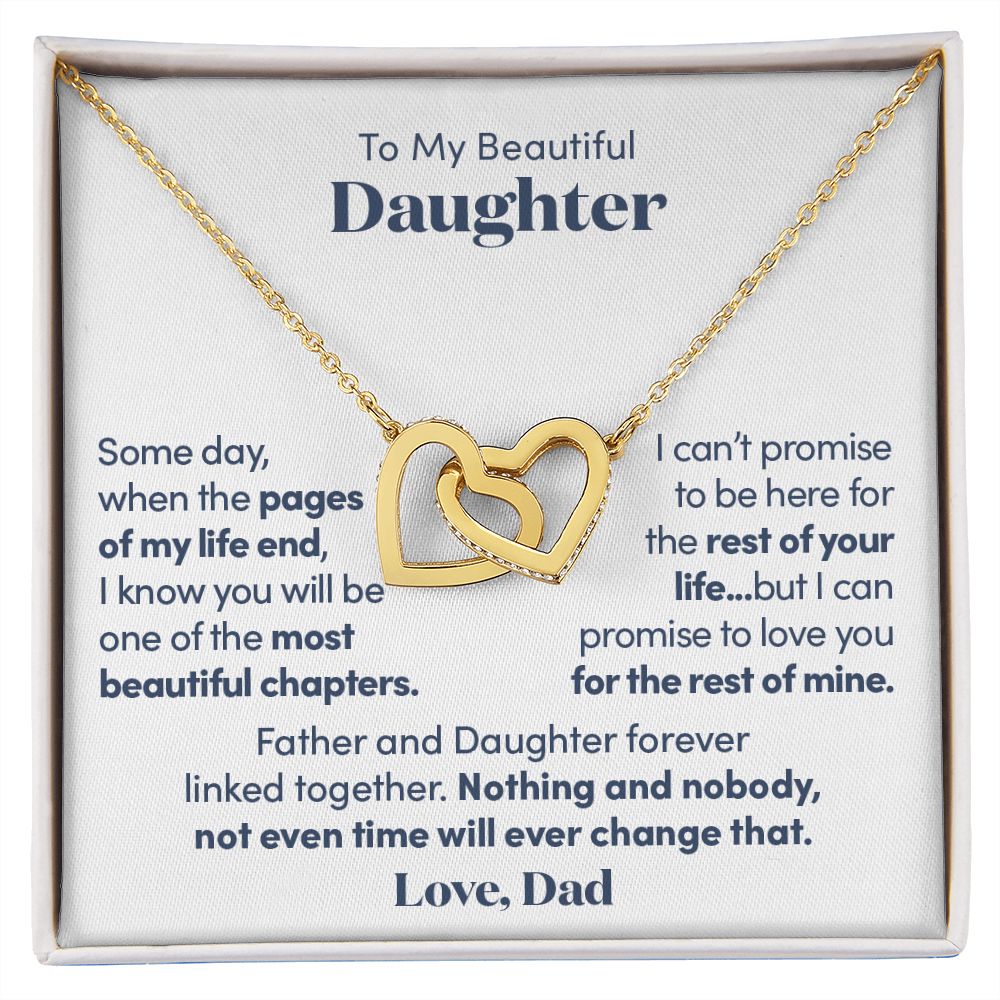 Father and Daughter Forever Linked - Gift for Daughter from Dad