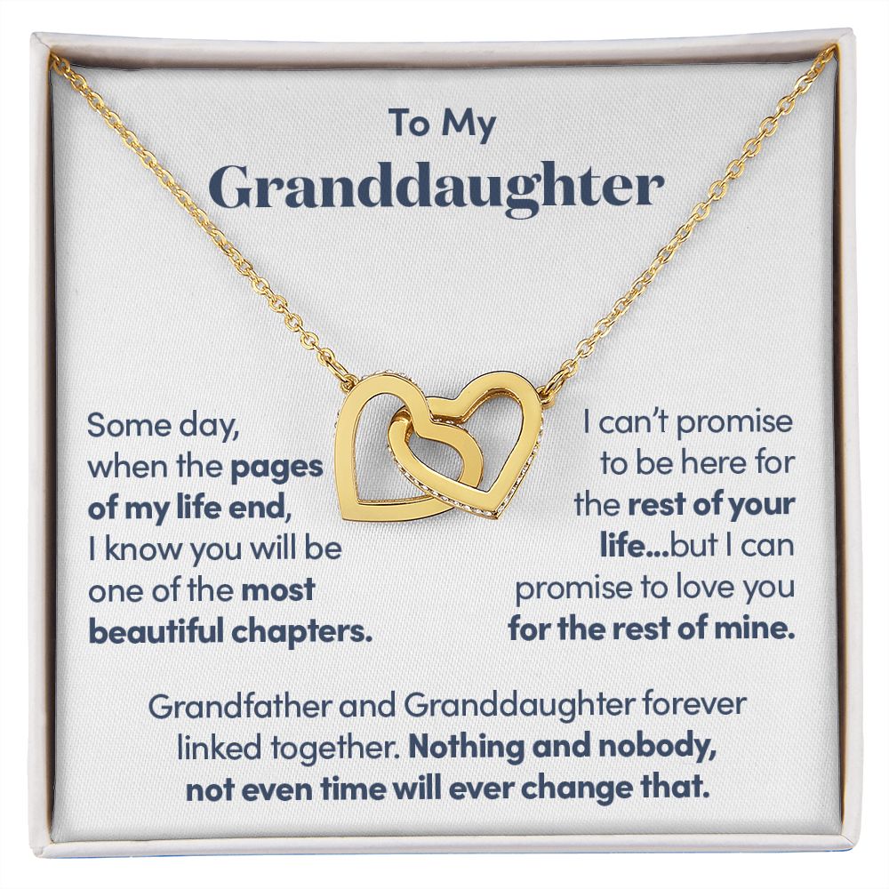 Grandfather and Granddaughter Forever Linked - Necklace