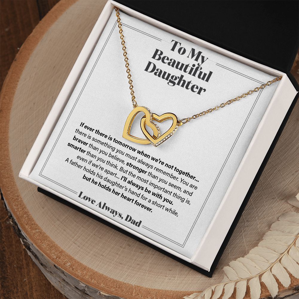 I'll Always Be With You - Gift for Daughter from Dad - Heart Necklace