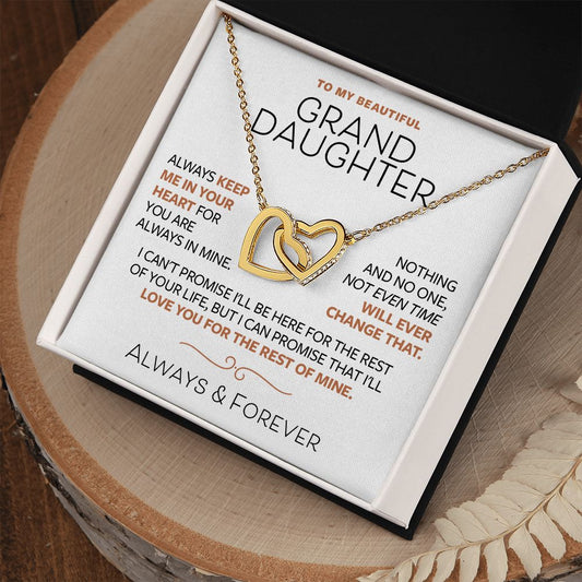 Gift for Granddaughter from Grandparent - Keep Me in Your Heart - Necklace