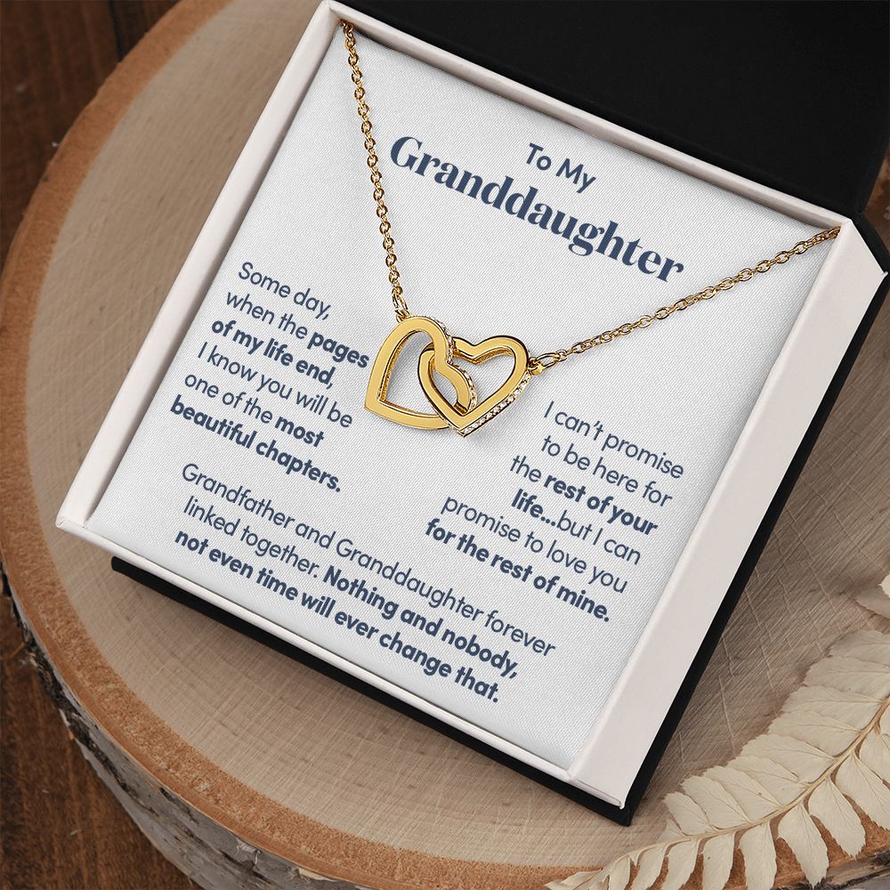 Grandfather and Granddaughter Forever Linked - Necklace