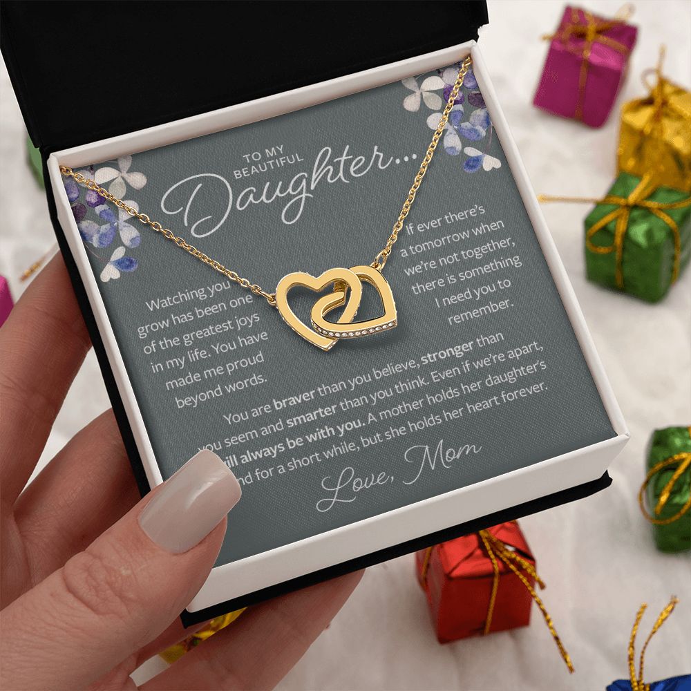 Gift from Mom to Daughter - Braver, Stronger and Smarter Necklace