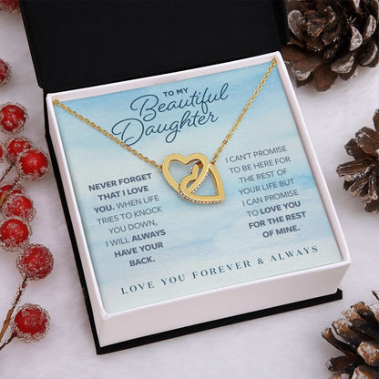 Gift for Daughter - I Will Always Have Your Back Necklace