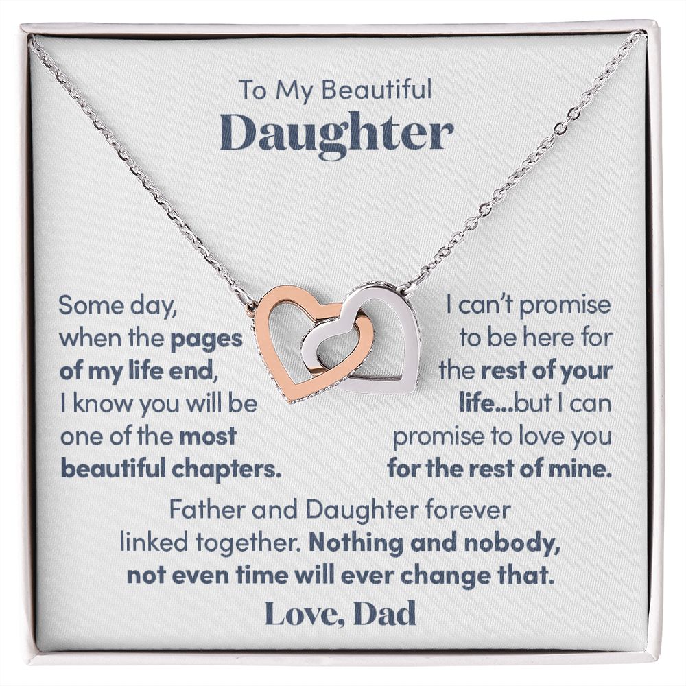 Father and Daughter Forever Linked - Gift for Daughter from Dad