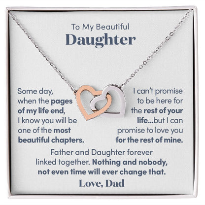 Father and Daughter Forever Linked - Gift for Daughter from Dad