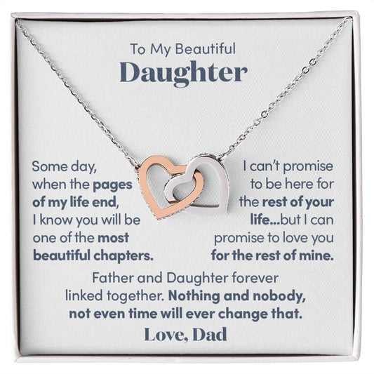 Father and Daughter Forever Linked - Gift for Daughter from Dad