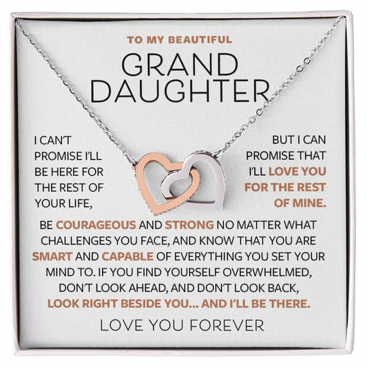 Gift for Granddaughter from Grandparent - I'll be Beside You Necklace