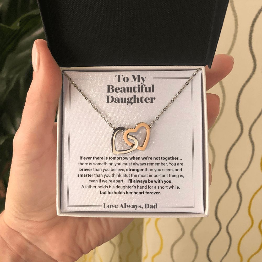 I'll Always Be With You - Gift for Daughter from Dad - Heart Necklace