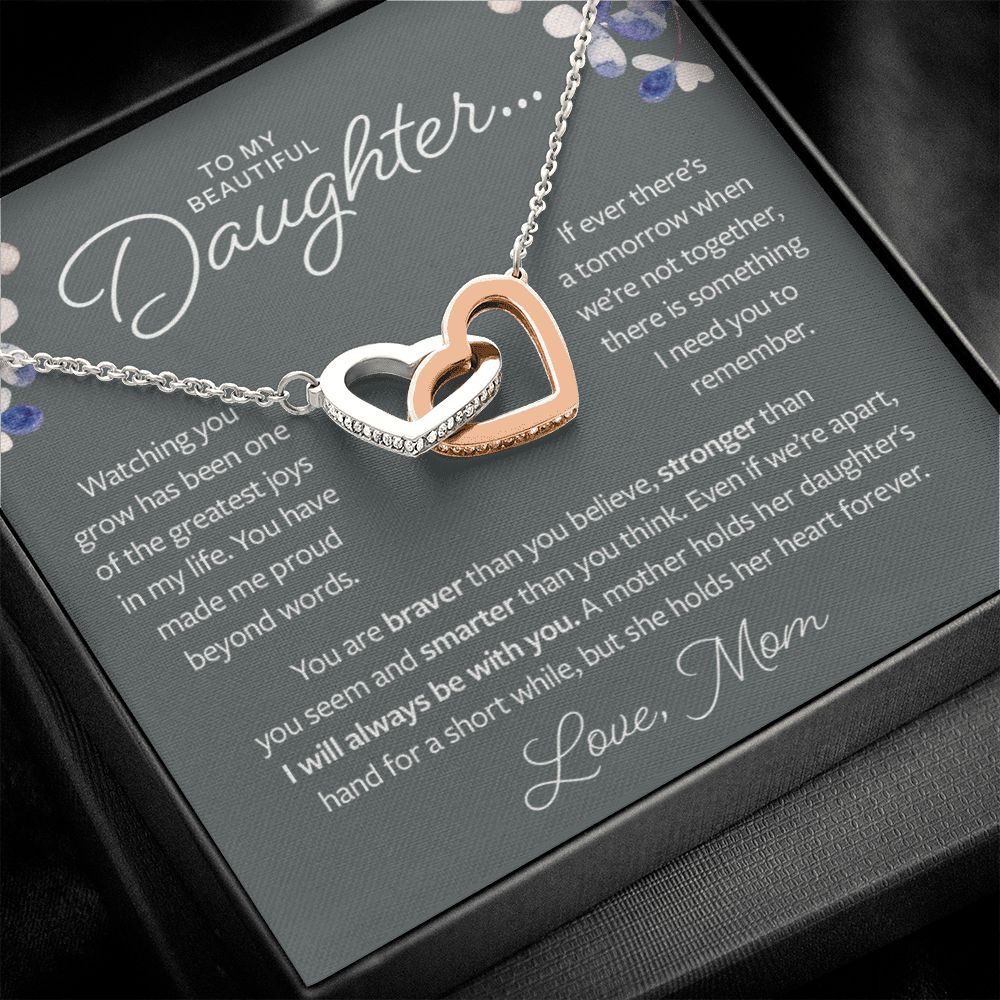Gift from Mom to Daughter - Braver, Stronger and Smarter Necklace