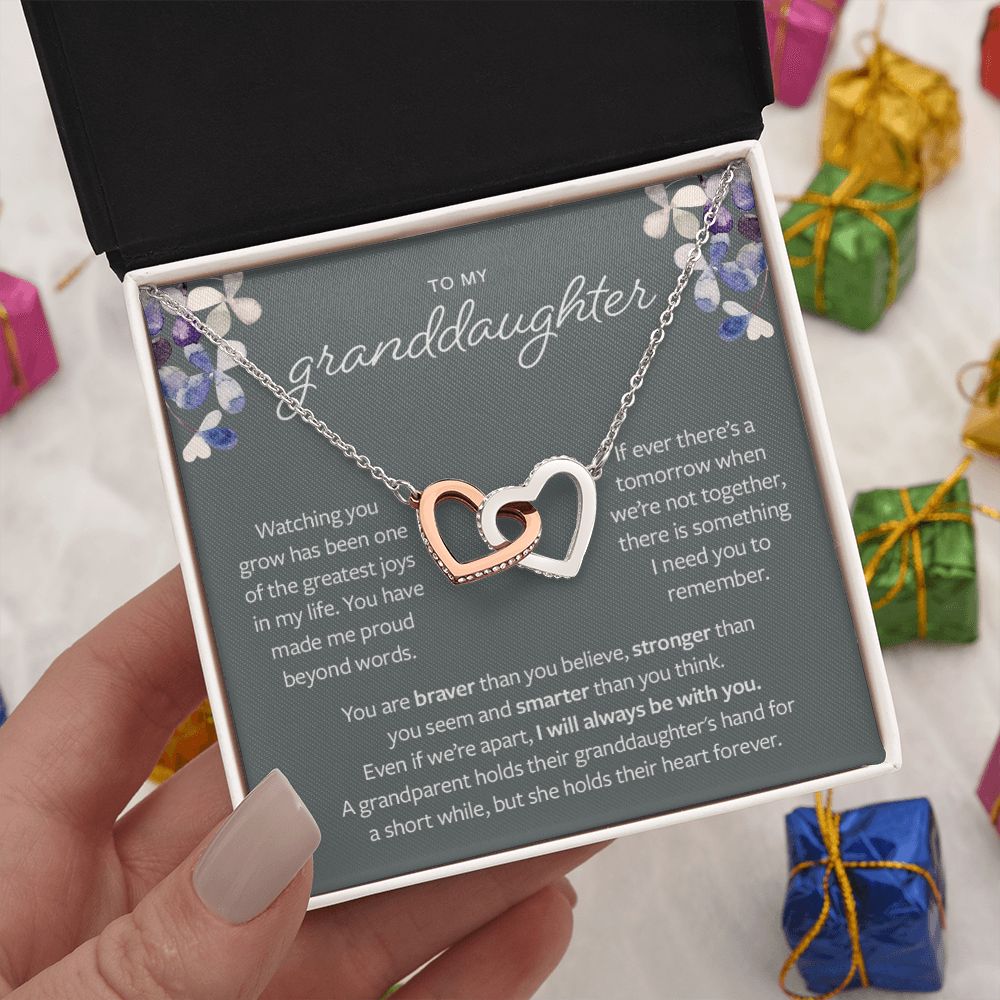 Gift from Grandparent to Granddaughter - Braver, Stronger and Smarter Necklace