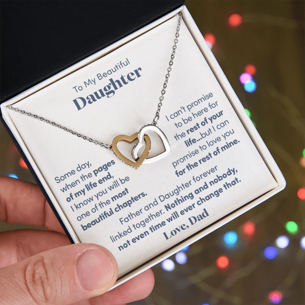 Father and Daughter Forever Linked - Gift for Daughter from Dad