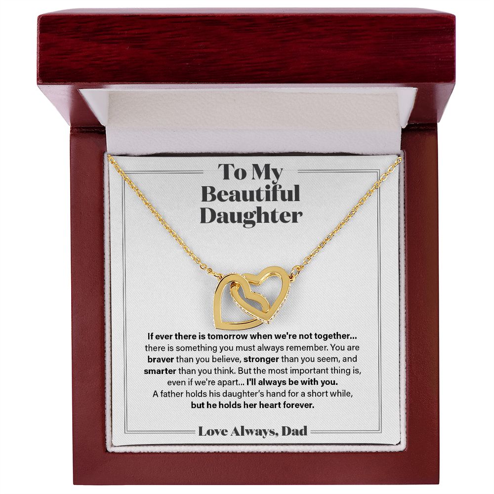 I'll Always Be With You - Gift for Daughter from Dad - Heart Necklace