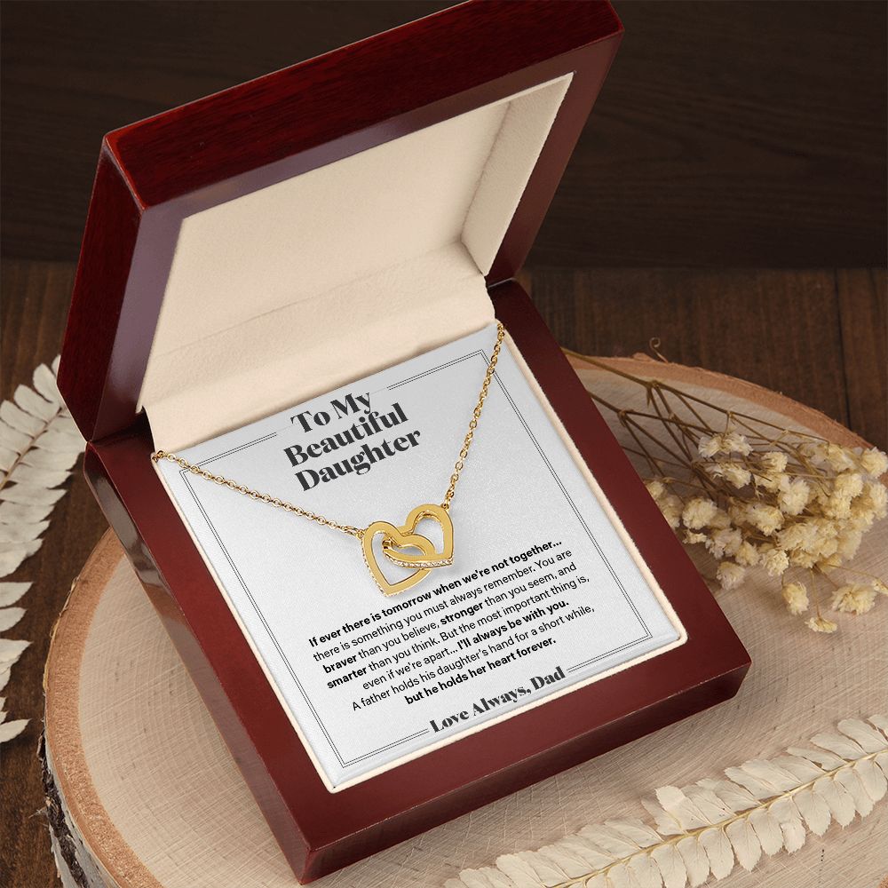 I'll Always Be With You - Gift for Daughter from Dad - Heart Necklace