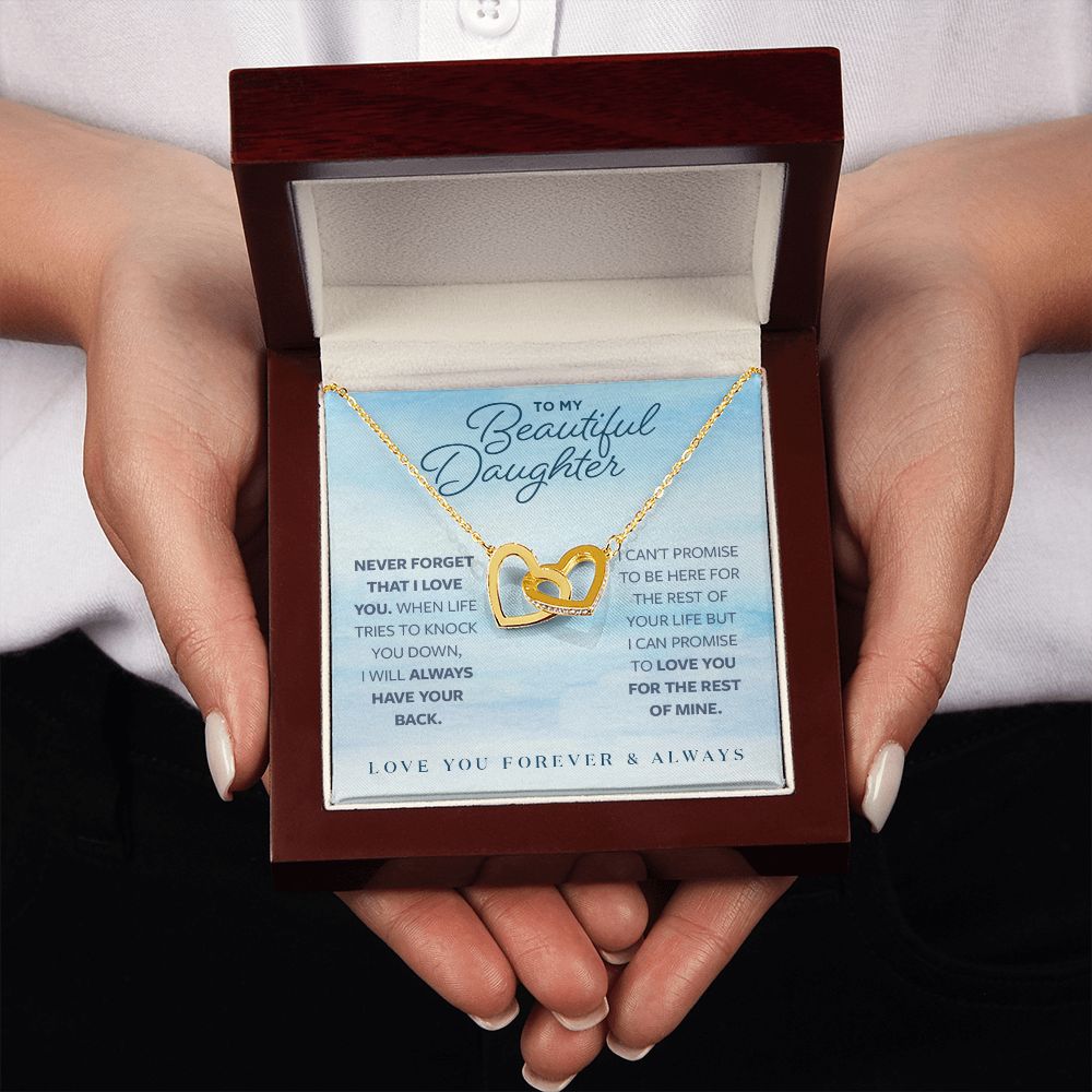 Gift for Daughter - I Will Always Have Your Back Necklace