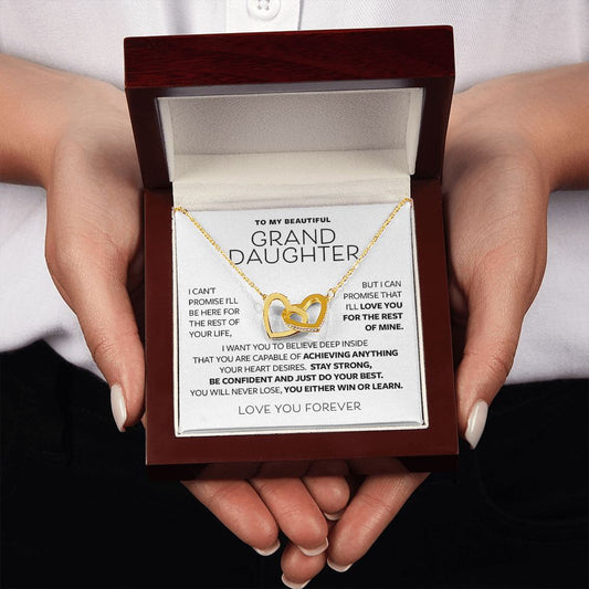 To my Granddaughter - Gift from Grandparent Necklace - Love you For the Rest of our Lives