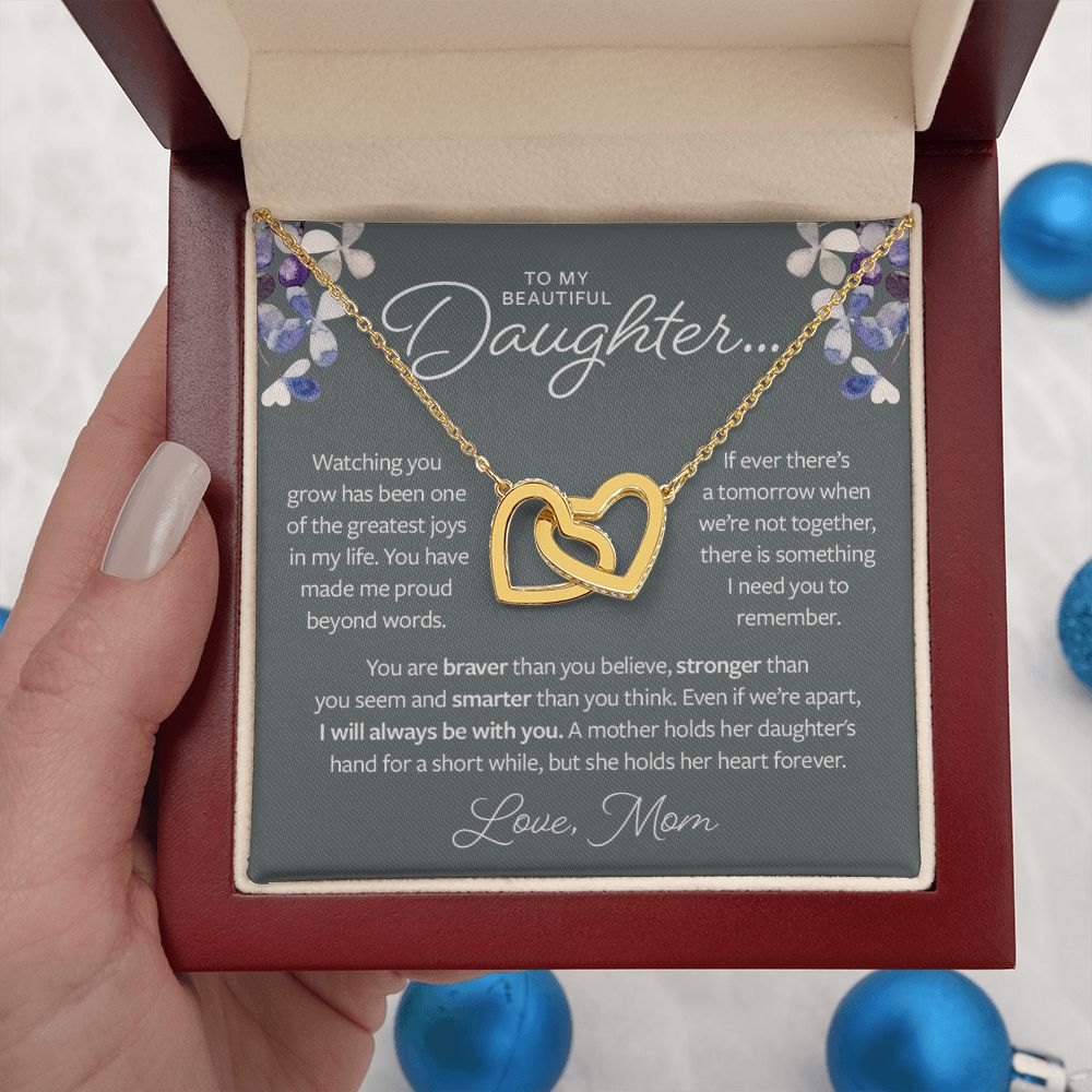 Gift from Mom to Daughter - Braver, Stronger and Smarter Necklace