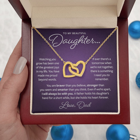 Gift from Dad to Daughter - Braver, Stronger and Smarter Necklace