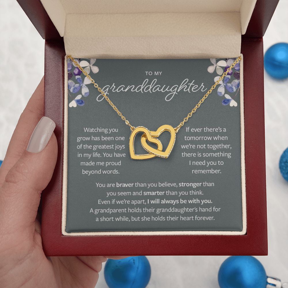 Gift from Grandparent to Granddaughter - Braver, Stronger and Smarter Necklace