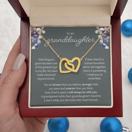 Gift from Grandparent to Granddaughter - Braver, Stronger and Smarter Necklace