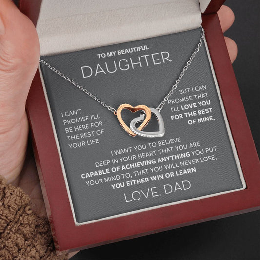 Gift for Daughter - You Either Win or Learn Necklace 225