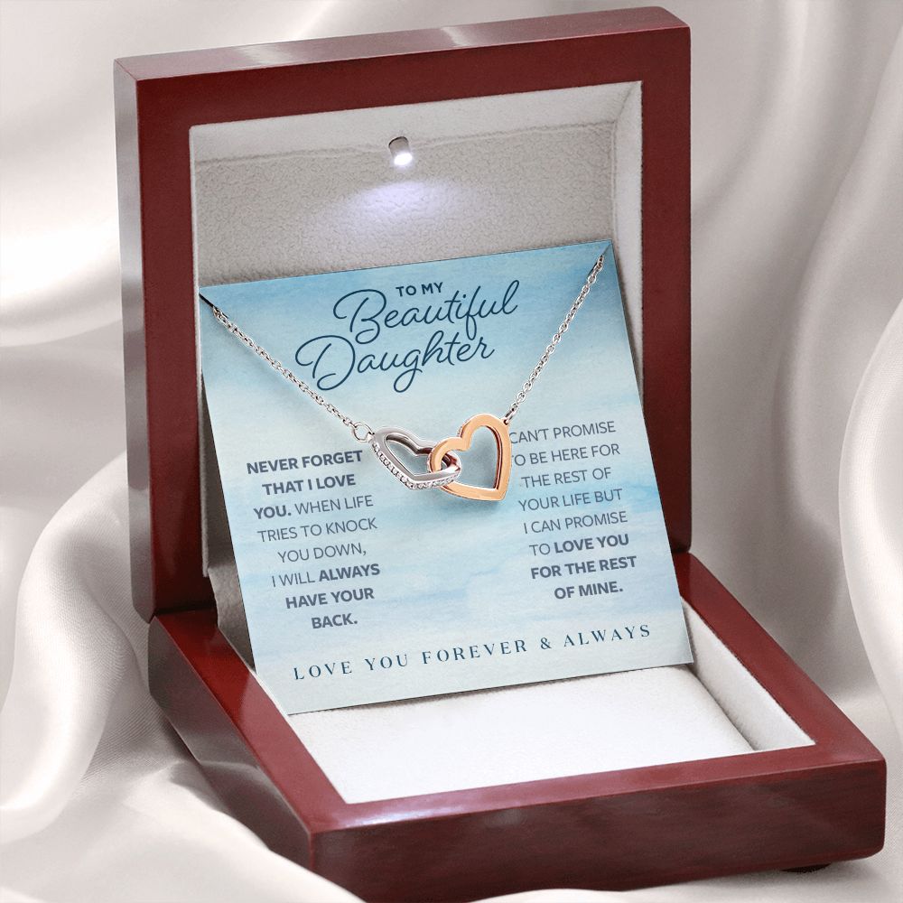 Gift for Daughter - I Will Always Have Your Back Necklace