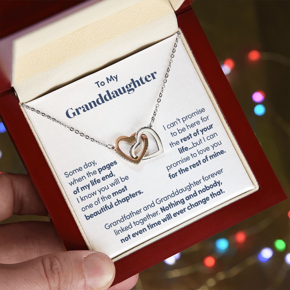 Grandfather and Granddaughter Forever Linked - Necklace