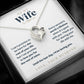 To My Wife - Until the Last Day I will be loving you - Message Card Necklace Gift