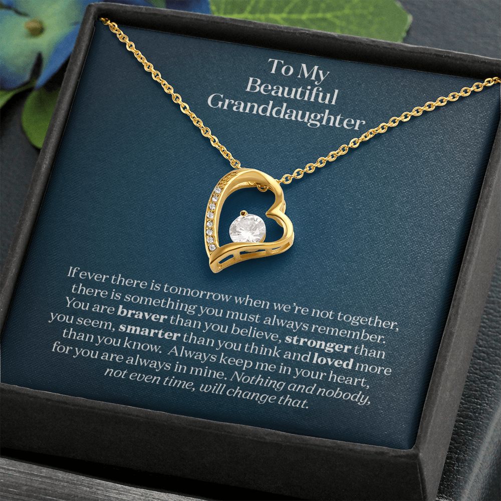 To my Granddaughter - Always Keep Me In Your Heart - Necklace Gift for Granddaughter