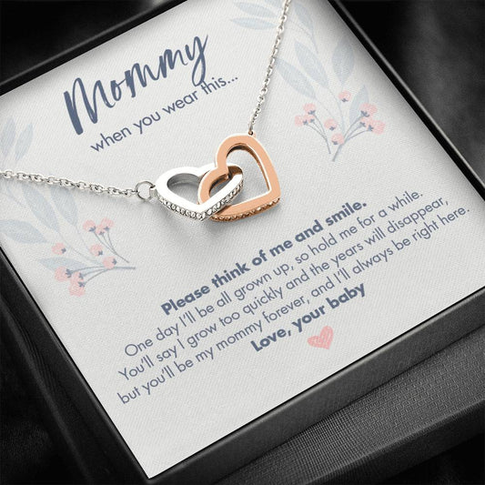 Gift from Baby to Mommy with - Mommy When you Wear This Necklace