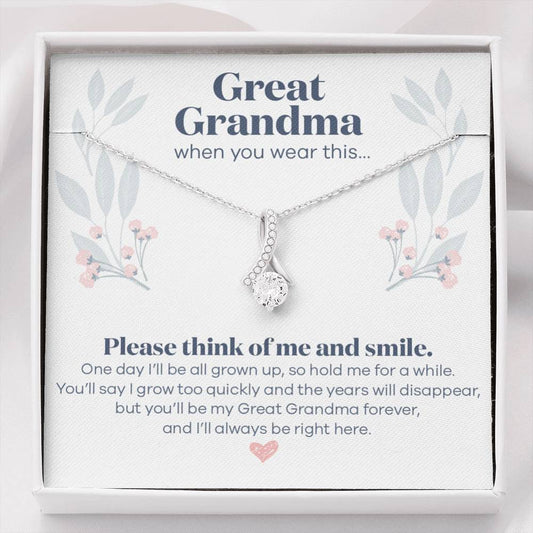 Great Grandma Gift - From Great Grandkids to Great Grandma Necklace