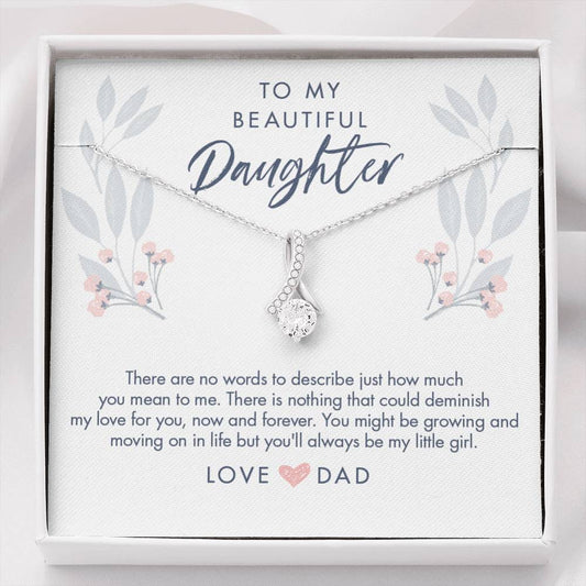 Gifts for Daughter from Dad - Father to Daughter Necklace
